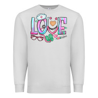 Dove Grey love nurse Premium Sweatshirt - BundleAndBundleShop
