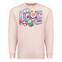 Pale Pink love nurse Premium Sweatshirt - BundleAndBundleShop