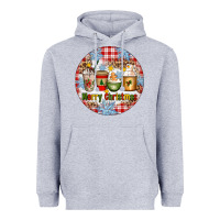 Heather Grey Merry Christmas Coffee Cups Heavyweight Hoodie - Artiststas
