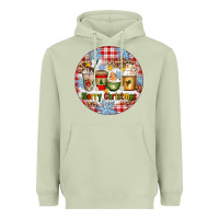 Matcha Merry Christmas Coffee Cups Heavyweight Hoodie - Artiststas