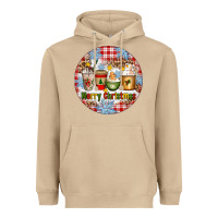 Mushroom Merry Christmas Coffee Cups Heavyweight Hoodie - Artiststas