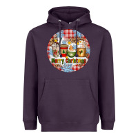 Plum Merry Christmas Coffee Cups Heavyweight Hoodie - Artiststas