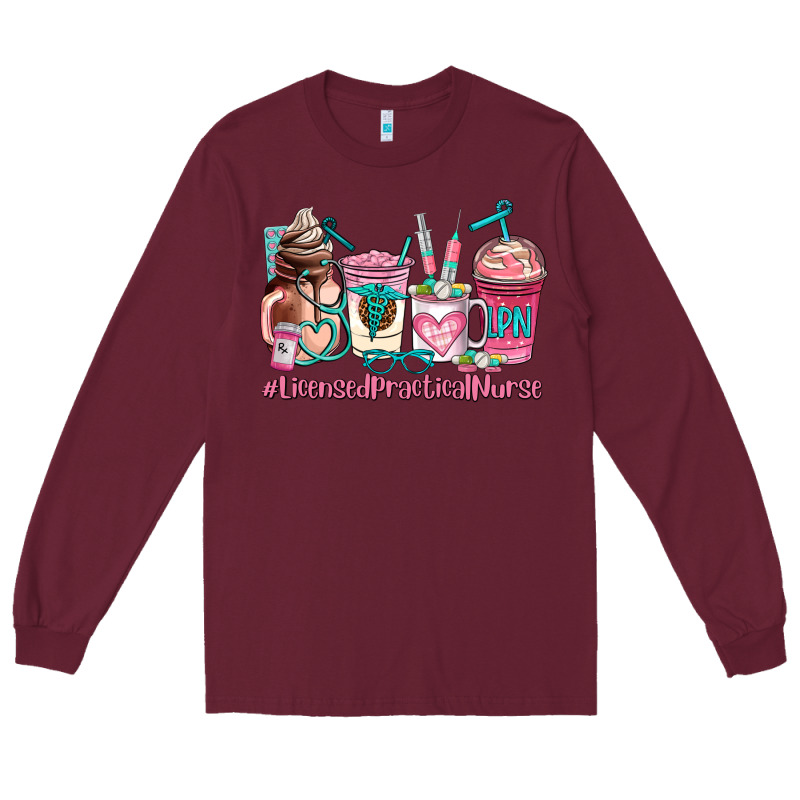 Licensed Practical Nurse  Coffee Cup Long Sleeve Tee by AdoDesignShop | Teevron