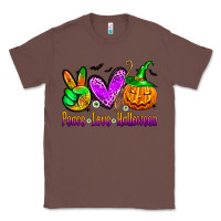 Chestnut peace love halloween Classic Tee - Zillion Design Studio