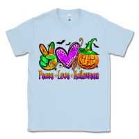 Dusty Blue peace love halloween Classic Tee - Zillion Design Studio