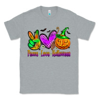Heather Grey peace love halloween Classic Tee - Zillion Design Studio