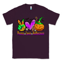 Plum peace love halloween Classic Tee - Zillion Design Studio