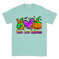 Seafoam peace love halloween Classic Tee - Zillion Design Studio