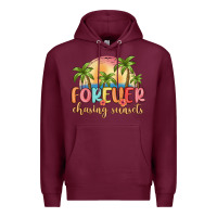Burgundy forever chasing sunsets Premium Hoodie - MaliasSmallBusiness