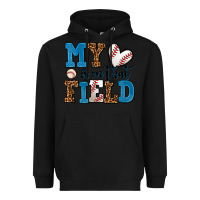 Black my heart is on that field baseball Heavyweight Hoodie - AdoDesignShop