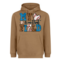 Toasted Coconut my heart is on that field baseball Heavyweight Hoodie - AdoDesignShop