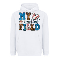 White my heart is on that field baseball Heavyweight Hoodie - AdoDesignShop