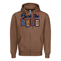 Chestnut Back the blue Zipper Hoodie - Neo Western