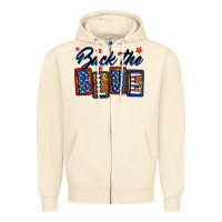 Sandshell Back the blue Zipper Hoodie - Neo Western