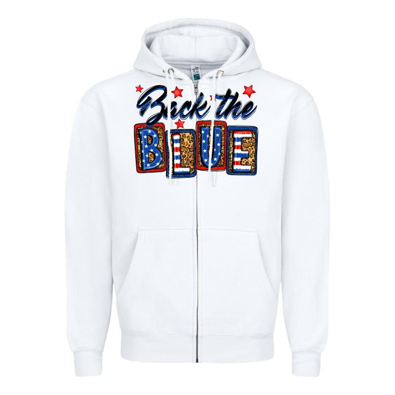 Back The Blue Zipper Hoodie by Neo Western | Teevron