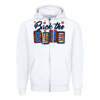 White Back the blue Zipper Hoodie - Neo Western