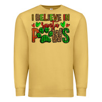 Antique Gold i believe in santa paws christmas Premium Sweatshirt - Jasminsmagicworld