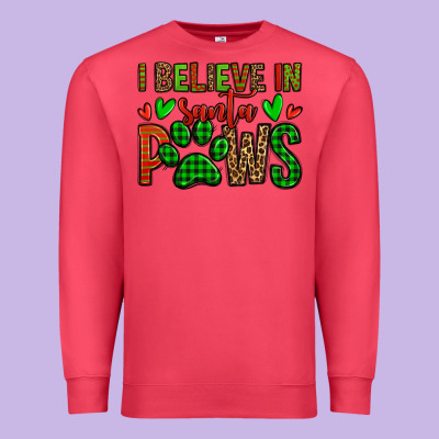 I Believe In Santa Paws Christmas Premium Sweatshirt Designed By Jasminsmagicworld