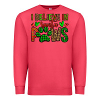 Cardinal i believe in santa paws christmas Premium Sweatshirt - Jasminsmagicworld