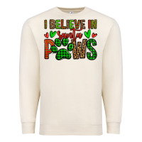 Sandshell i believe in santa paws christmas Premium Sweatshirt - Jasminsmagicworld