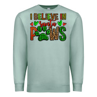 Seafoam i believe in santa paws christmas Premium Sweatshirt - Jasminsmagicworld