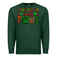Sports Green i believe in santa paws christmas Premium Sweatshirt - Jasminsmagicworld