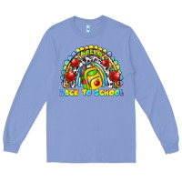 Colony Blue hello back to school rainbow Long Sleeve Tee - texasbilliewilder
