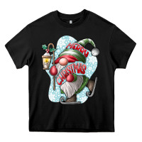 Black merry Christmas gnome Heavy Core Tee - CowhideDigitalArt