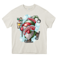 Cream merry Christmas gnome Heavy Core Tee - CowhideDigitalArt