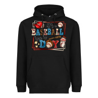 Black its a baseball kinda day Heavyweight Hoodie - AdoDesignShop