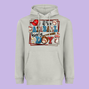 Its A Baseball Kinda Day Heavyweight Hoodie Designed By Adodesignshop