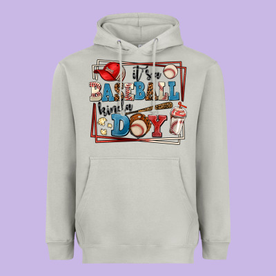 Its A Baseball Kinda Day Heavyweight Hoodie Designed By Adodesignshop