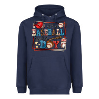 Navy its a baseball kinda day Heavyweight Hoodie - AdoDesignShop