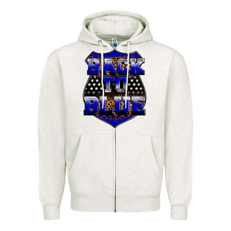Back The Blue Zipper Hoodie by Neo Western | Teevron