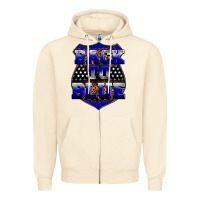 Sandshell Back the blue Zipper Hoodie - Neo Western