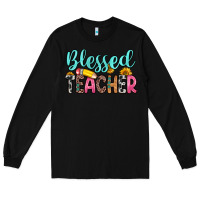 Black blessed teacher Long Sleeve Tee - Zillion Design Studio
