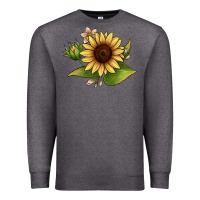 Charcoal Heather sunflower Premium Sweatshirt - JahusDesignShop