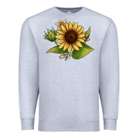 Heather Grey sunflower Premium Sweatshirt - JahusDesignShop