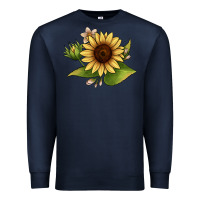 Navy sunflower Premium Sweatshirt - JahusDesignShop