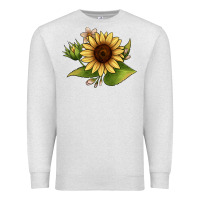 Oatmeal Heather sunflower Premium Sweatshirt - JahusDesignShop