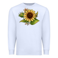 White sunflower Premium Sweatshirt - JahusDesignShop