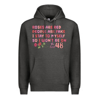 Charcoal Heather roses are red Premium Hoodie - MaliasSmallBusiness