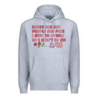 Heather Grey roses are red Premium Hoodie - MaliasSmallBusiness