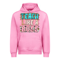 Fuchsia Pink teach like a boss Urban Hoodie - NancyCooperArtShop