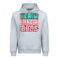 Heather Grey teach like a boss Urban Hoodie - NancyCooperArtShop