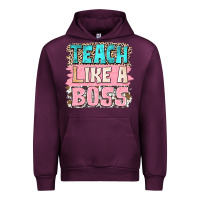 Mauve Wine teach like a boss Urban Hoodie - NancyCooperArtShop