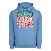 Pigment Pebble Blue teach like a boss Urban Hoodie - NancyCooperArtShop
