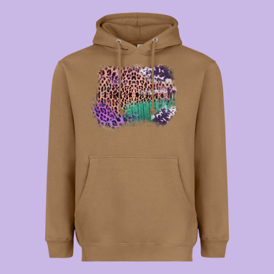 Leopard, Cowhide, Wood Pattern Frame Heavyweight Hoodie Designed By Bettercallsaul