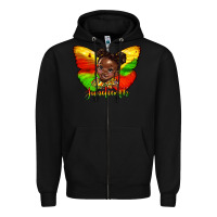 Black juneteenth butterfly black girl Zipper Hoodie - HRA Design Shop