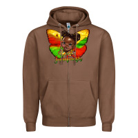 Chestnut juneteenth butterfly black girl Zipper Hoodie - HRA Design Shop